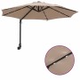 Parasol de jardín Manual Taupe y Negro 248 x 248 x 148 cm