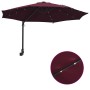 Parasol de jardín Manual Rojo y Negro 248 x 248 x 148 cm