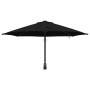 Parasol de jardín Manual Negro y Negro 248 x 248 x 148 cm