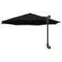 Parasol de jardín Manual Negro y Negro 248 x 248 x 148 cm