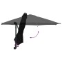 Parasol de jardín Manual Negro y Negro 248 x 248 x 148 cm