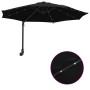 Parasol de jardín Manual Negro y Negro 248 x 248 x 148 cm