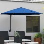 Parasol de jardín Manual Azul y Negro 248 x 248 x 148 cm en Sombrillas | Comprar online en Foro24