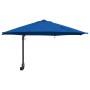 Parasol de jardín Manual Azul y Negro 248 x 248 x 148 cm
