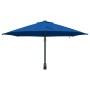 Parasol de jardín Manual Azul y Negro 248 x 248 x 148 cm