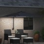 Parasol de jardín Antracita 248.5 x 247.5 x 160 cm tela