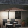 Parasol de jardín Taupé 248.5 x 247.5 x 160 cm tela