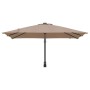 Parasol de jardín Taupé 248.5 x 247.5 x 160 cm tela