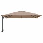 Parasol de jardín Taupé 248.5 x 247.5 x 160 cm tela