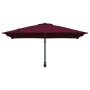 Parasol de jardín Rojo burdeos 248.5 x 247.5 x 160 cm tela
