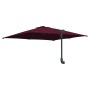 Parasol de jardín Rojo burdeos 248.5 x 247.5 x 160 cm tela