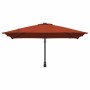 Parasol de jardín Terracota 248.5 x 247.5 x 160 cm tela