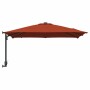 Parasol de jardín Terracota 248.5 x 247.5 x 160 cm tela