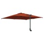 Parasol de jardín Terracota 248.5 x 247.5 x 160 cm tela