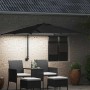 Parasol de jardín Negro 248.5 x 247.5 x 160 cm tela