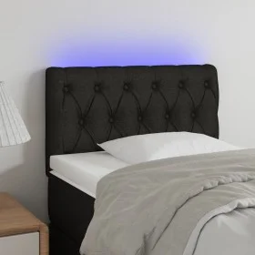 Black fabric headboard with LED 80x7x78/88 cm by vidaXL, Headboards and footboards - Ref: Foro24-3121924, Price: 43,89 €, Dis...