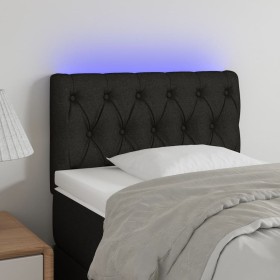 Kopfteil aus schwarzem Stoff mit LED 80x7x78/88 cm von vidaXL, Kopf- und Fußteile - Ref: Foro24-3121924, Preis: 41,88 €, Raba...