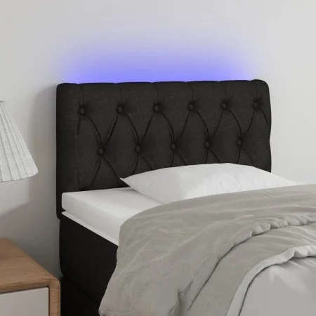 Black fabric headboard with LED 80x7x78/88 cm by vidaXL, Headboards and footboards - Ref: Foro24-3121924, Price: 43,89 €, Dis...