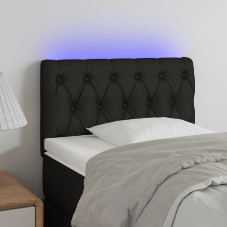 Kopfteil aus schwarzem Stoff mit LED 80x7x78/88 cm von vidaXL, Kopf- und Fußteile - Ref: Foro24-3121924, Preis: 41,88 €, Raba...