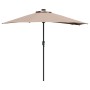 Parasol de jardín Taupé 294 x 150 x 223 cm tela