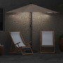 Parasol de jardín Taupé 294 x 150 x 223 cm tela