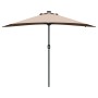 Parasol de jardín Taupé 294 x 150 x 223 cm tela