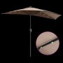 Parasol de jardín Taupé 294 x 150 x 223 cm tela