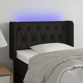 Black fabric headboard with LED 83x16x78/88 cm by vidaXL, Headboards and footboards - Ref: Foro24-3123548, Price: 51,24 €, Di...