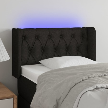 Kopfteil aus schwarzem Stoff mit LED 83x16x78/88 cm von vidaXL, Kopf- und Fußteile - Ref: Foro24-3123548, Preis: 48,94 €, Rab...