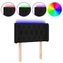 Black fabric headboard with LED 83x16x78/88 cm by vidaXL, Headboards and footboards - Ref: Foro24-3123548, Price: 51,24 €, Di...