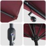 Parasol de jardín Rojo burdeos 294 x 150 x 223 cm tela