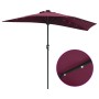 Parasol de jardín Rojo burdeos 294 x 150 x 223 cm tela