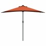 Parasol de jardín Terracota 294 x 150 x 223 cm tela