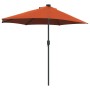 Parasol de jardín Terracota 294 x 150 x 223 cm tela