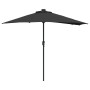 Parasol de jardín Negro 294 x 150 x 223 cm tela