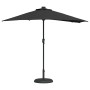 Parasol de jardín Negro 294 x 150 x 223 cm tela