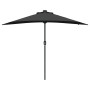 Parasol de jardín Negro 294 x 150 x 223 cm tela