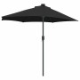 Parasol de jardín Negro 294 x 150 x 223 cm tela