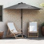 Parasol de jardín Antracita 294 x 150 x 224 cm tela en Sombrillas | Comprar online en Foro24
