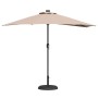 Parasol de jardín Taupé 294 x 150 x 224 cm tela