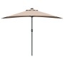 Parasol de jardín Taupé 294 x 150 x 224 cm tela