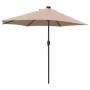 Parasol de jardín Taupé 294 x 150 x 224 cm tela