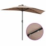 Parasol de jardín Taupé 294 x 150 x 224 cm tela
