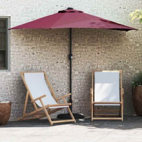 Parasol de jardín Rojo burdeos 294 x 150 x 224 cm tela