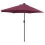 Parasol de jardín Rojo burdeos 294 x 150 x 224 cm tela