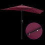 Parasol de jardín Rojo burdeos 294 x 150 x 224 cm tela