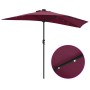 Parasol de jardín Rojo burdeos 294 x 150 x 224 cm tela