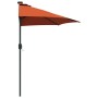 Parasol de jardín Terracota 294 x 150 x 224 cm tela