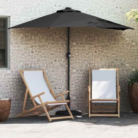 Parasol de jardín Negro 294 x 150 x 224 cm tela