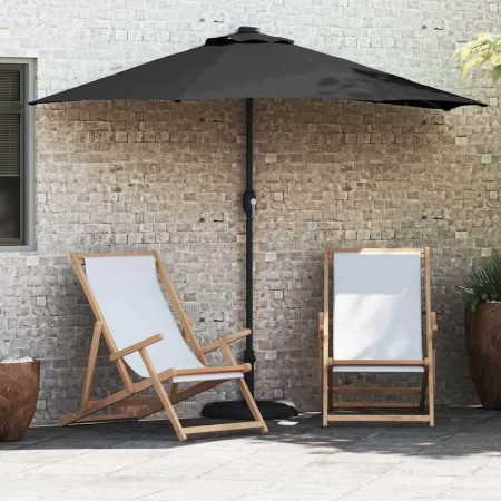Parasol de jardín Negro 294 x 150 x 224 cm tela